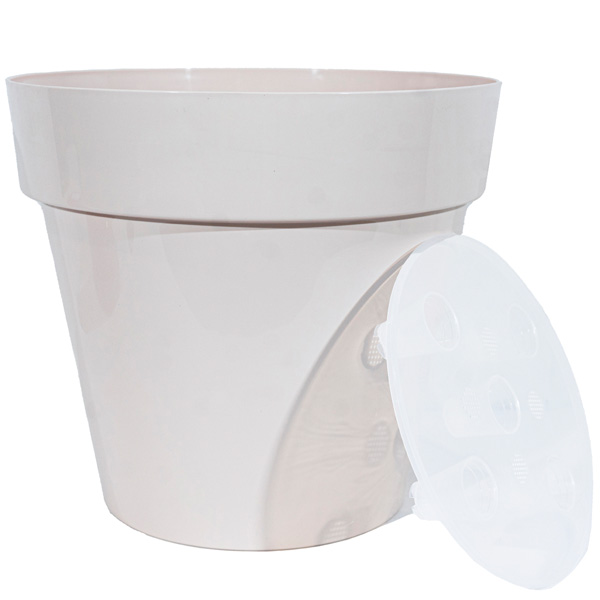 Кашпо Порто 15л жемчуг с дренаж. вставкой /5шт/ДТ 