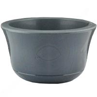 Кашпо Омега 5,3л серый муссон-антрацит с прозрачной вставкой 26*16см ОМ26-70 /5шт/ЛГ