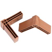 Угловое соединение д/секции забора шоколад/ЭП