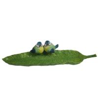 Подставка Лист с синичками L41W11H9 см 713447/D057