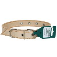 Ошейник кожа белый 1сл 25мм DONBARON