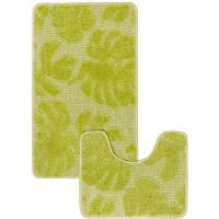 Комплект ковриков д/ванной и WC Монстера 60*100/50*60см зеленый МС2-004 /25шт/ My Crystal