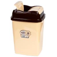 Ведро 18л д/мусора Флип бежево-шоколадный А024 /14шт/Арз