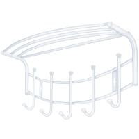 Вешалка настенная с полкой матовый белый ВНП4/МБ/ 5шт