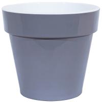 Кашпо Порто 1л серый шелк с вставкой 14,5*13см /15шт/ДТ