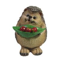 Ежик с листочком L13W11H15см 713631/F723