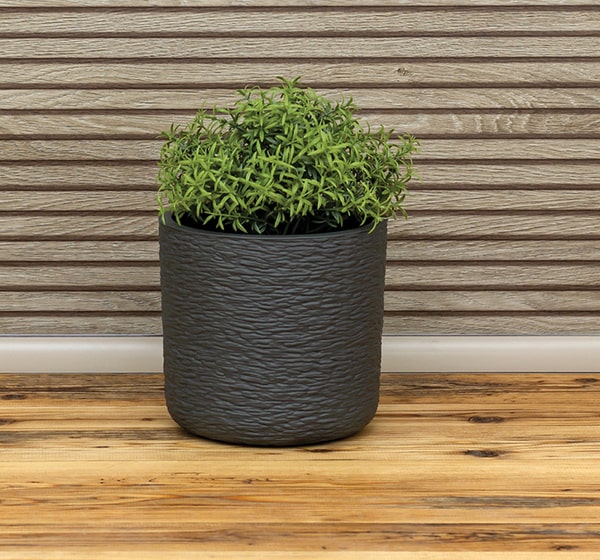 Кашпо СЛАНЕЦ 3,4л графитовый М3199