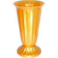 Вазон д/срезки Цветочный №4 17л золото 