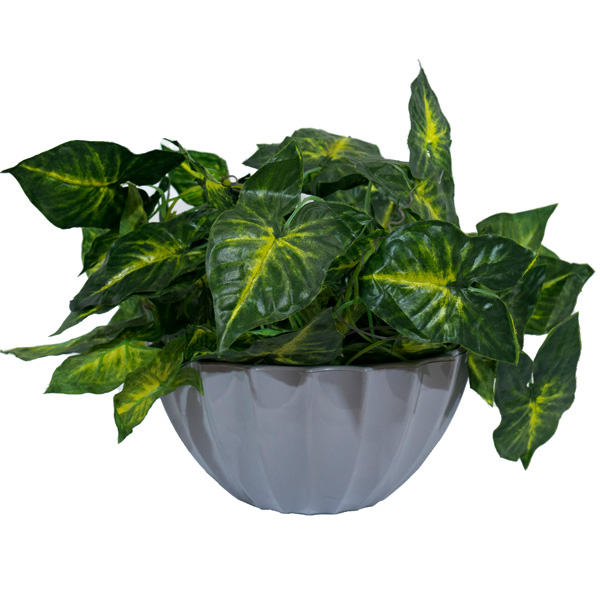 Кашпо Ракушка 2,4л серый шелк с вставкой /10шт/ДТ