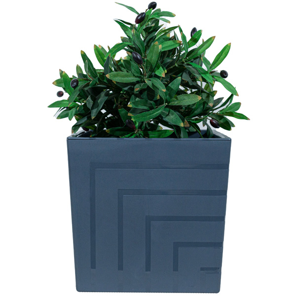 Кашпо Квадро 13л антрацит КВ25-12