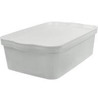 Ящик д/хранения 14л Keeplex с крышкой серое перышко LA5126 /8шт/ПР