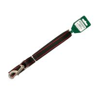 Поводок капрон 25мм*5м черный с красными строчками DONBARON