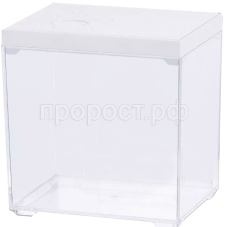 Аквариум МИНИ пластиковый с крышкой + LED 1л/AQUARIUM 072