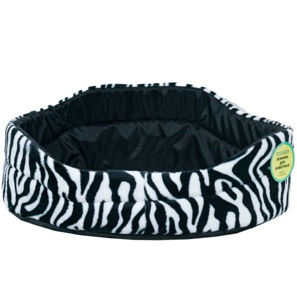 Лежак тапок стеганый поролоновый принт САФАРИ ЗЕБРА 52*46*20см/DONBARON