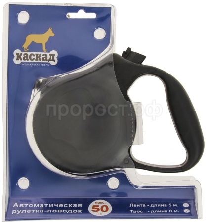 Рулетка автоматическая трос 8м/50кг черная/10233552-07