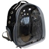 Рюкзак-переноска д/животн.с панор.видом вентил.отверст.28x33x41см иск.кожа черный/Рп033ч/Евро