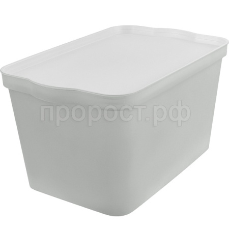Ящик д/хранения 24л Keeplex Happy с крышкой серое перышко LA5127 /5шт/ПР