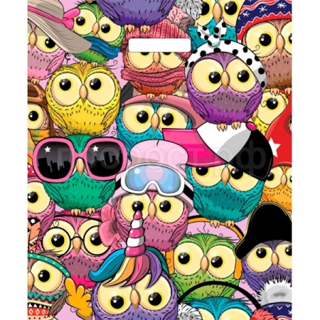 ВУР62389 Пакет 36*43 Тусовка 1ШТ с выруб. ручкой ПЭ /50/500шт/