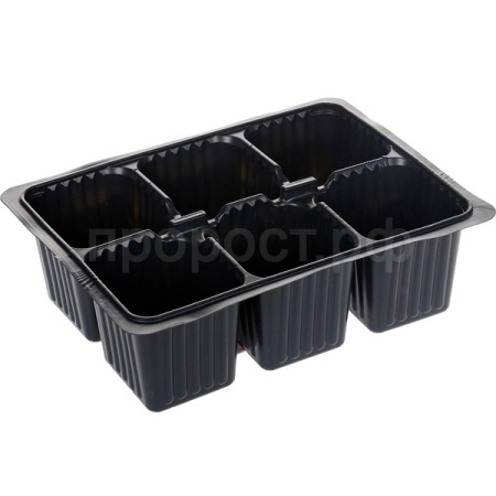Кассета д/рассады на 6 ячеек 25*17см стандарт/100шт/РС