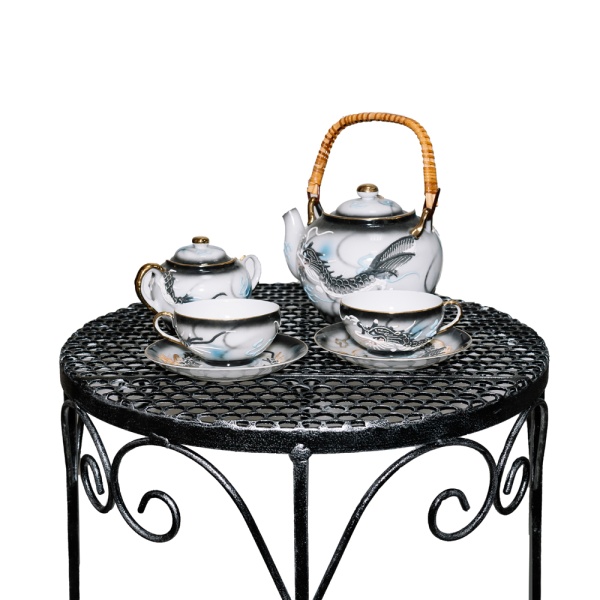 Столик садовый декор ПРОВАНС черный с патиной №3 РЗДИ