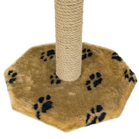 Когтеточка столбик мех, джут коричневый 35*35*50см/DONBARON