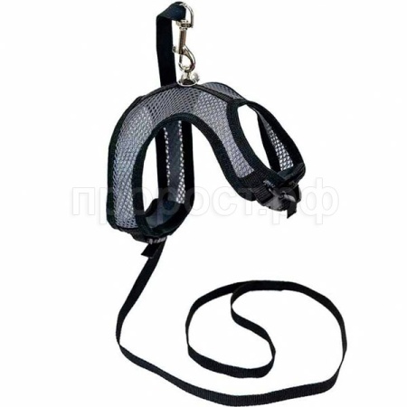 Шлейка+поводок АЭРО №8 обхват груди 34-40см серая/035808/Дарэлл