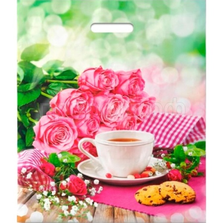 ВУР55221 Пакет 40*47 Полдень 1ШТ с выруб. ручкой ПЭ /50/500шт/