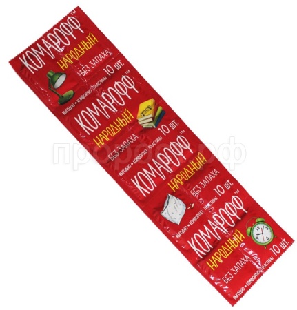 Пластины Комарофф Народный б/запаха 10шт/ 250шт
