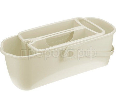 Ведро 17л ГРАНД с органайзером белый ротанг 