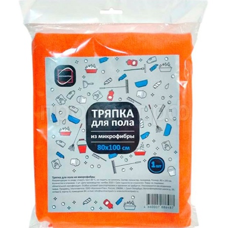Тряпка д/пола из микрофибры 80*100см КонтинентПак /30шт/137190