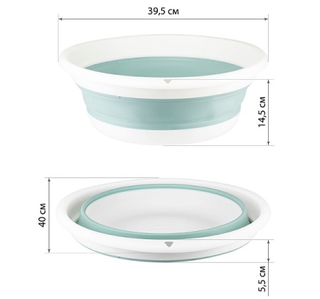 Таз ФЛЕКС 10л складной смоки М2502 /14шт/М-пласт 