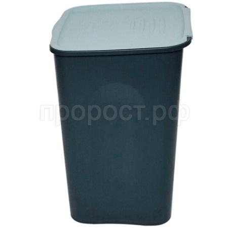 Бак универсальный квадрат. 43л с крышкой серый /38440/VERDE