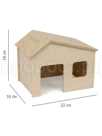 Игрушка для грызунов Домик ЕСО Амбар деревянный 16*22*18см/86861 