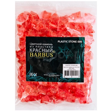 Грунты Цветной камень из акрила 18*25мм красный/100шт/Салекс