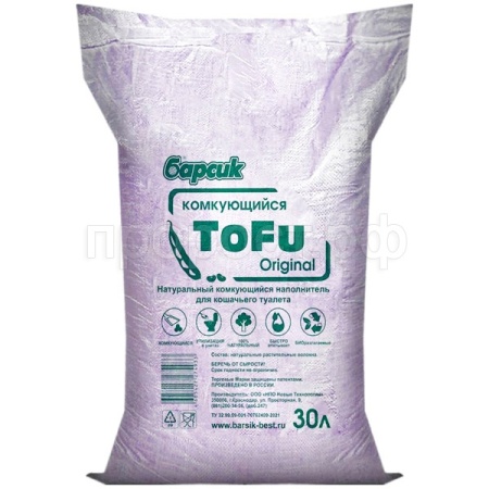 Наполнитель Барсик Тофу оригинал 30л/шт/92097