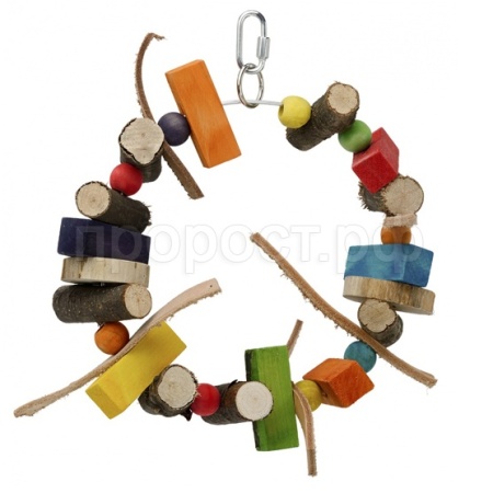 Игрушка для птиц Деревянное кольцо ЕРАЛАШ