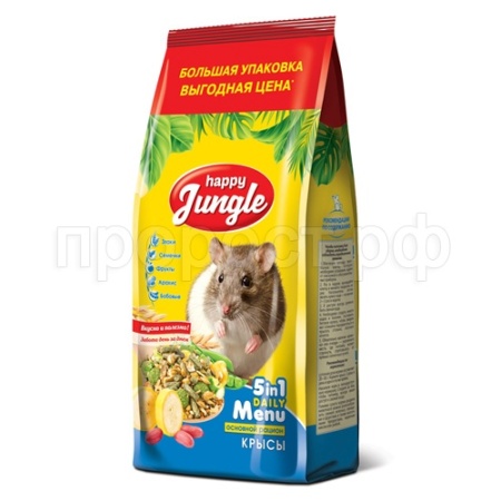 Корм Хэппи Джангл для декоративных крыс основной рацион 900гр