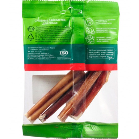 Лакомство для собак Корень бычий резаный мягкая упакова 1846