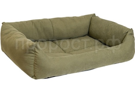 Лежанка прямоугольная пухлая №3 Манеж-бархат милитари 65*49*16см/94433милит