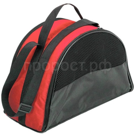 Сумка переноска ЧИП Конверт-Полукруг №2 расклад.с карманом и ремнем 44*22*29см красн/9057/