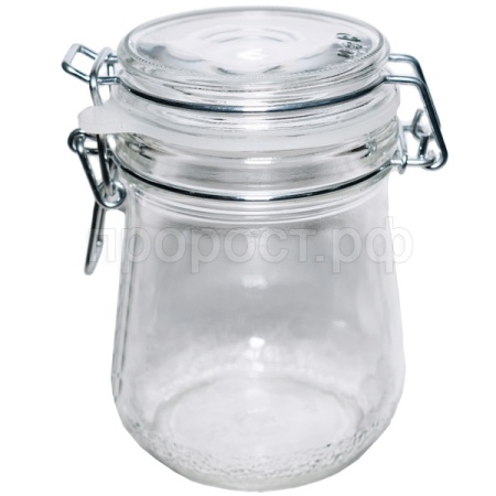 Банка стеклянная 500мл БУГЕЛЬНЫЙ ЗАМОК с крышкой /150шт/ОП