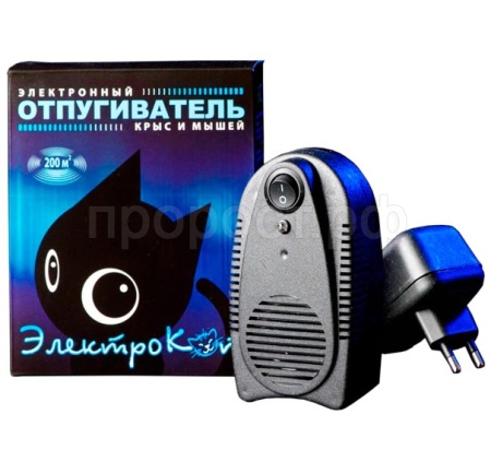 Мыши Отпугиватель ультр.звук ЭлектроКот-Классик 200 кв.м /20шт