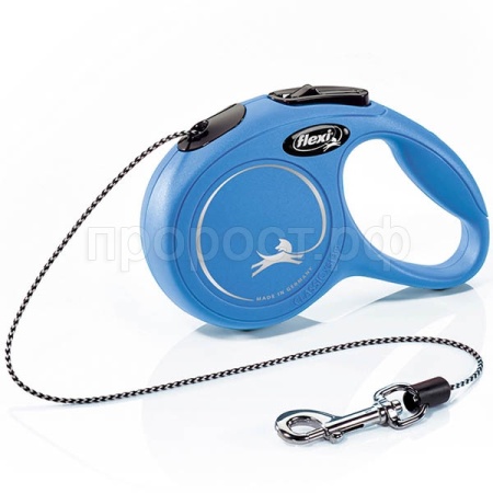 Рулетка Флекси Новая Классика ХS д/кошек трос 3м на 8кг голубая/23419/20/Евро